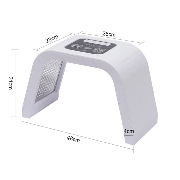 LED Lys Terapi Ansigtsmaske, 7 Farve Behandling, Anti-Aging Fordele,Hvid