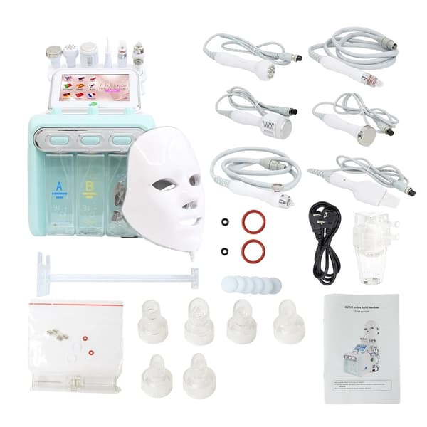 7-in-1 Hydra Mikrodermabrasiooni Kasvohoitolaite, Syväpuhdistus, Ihon Nuorentaminen,EU PLUG 7IN1