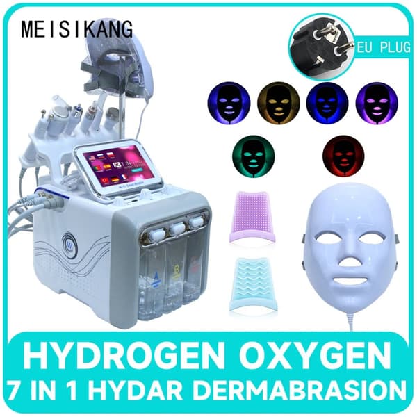 Hydrogen Oxygen Ansigtsmaskine, 7-i-1 Funktionalitet, 180W Effekt,EU-STIK