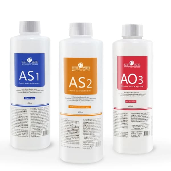 Hydra Flytande Ansiktsserum Set, Rengör och Exfoliera, När och Återfukta,1200ml per set