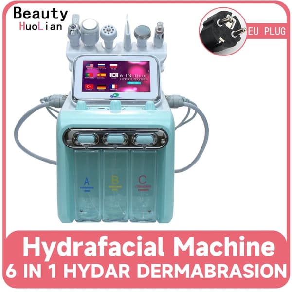 Hydrafacial-maskin, 6 i 1-funktionalitet, ansiktsrengöring,EU