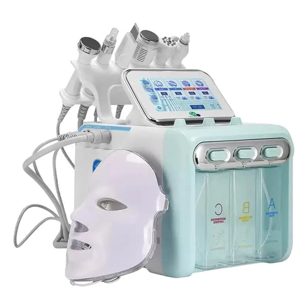 Väte Syre Vatten Dermabrasionsmaskin, 6 I 1 Funktioner, Pekskärmskontroll,7 I 1-a