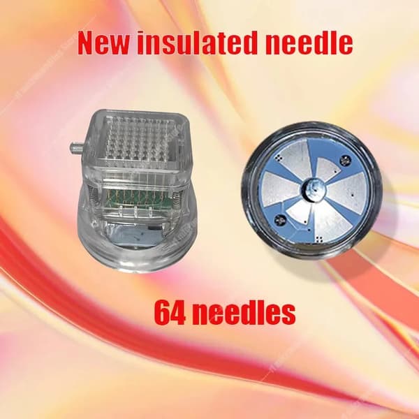 Engångs RF Microneedling Patron, Isolerad Nåltyp, 0,3 mm Nålängd,64 nålar 10ST