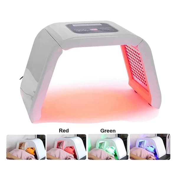 Foldbar LED Ansigtsenhed, 7-Farvet LED Terapi, Aknebehandling, Hudfornyelse
