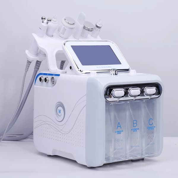 6 i 1 Hydro Dermabrasionsmaskin, Vattenansiktsrengörare, Väte-Oxigen Spray,EU-plugg
