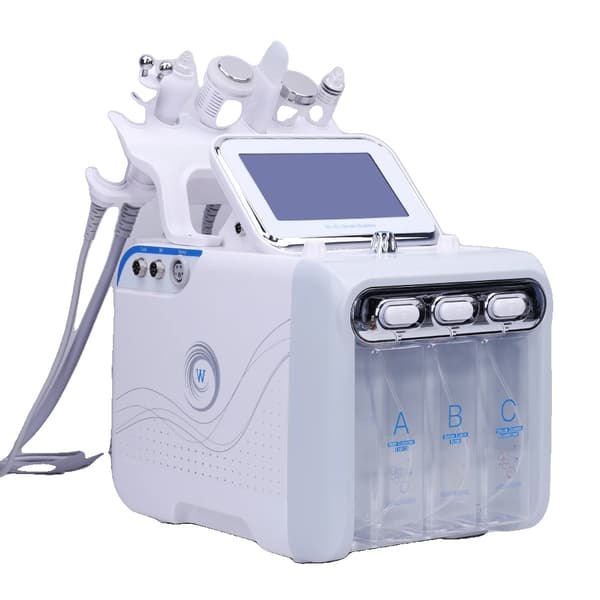 6 i 1 Hydro Dermabrasionsmaskin, Vattenansiktsrengörare, Väte-Oxigen Spray,EU-plugg
