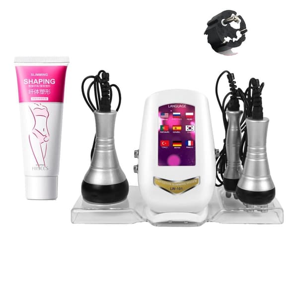 Ultraljuds Slimming Maskin, 40K Kavitationsteknologi, Hudåtdragande Funktionalitet,EU med GEL STAND