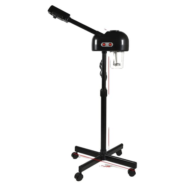 Ansigtsspa, 220V, Justerbar højde 112-132 cm, Sort,Enkelt rør