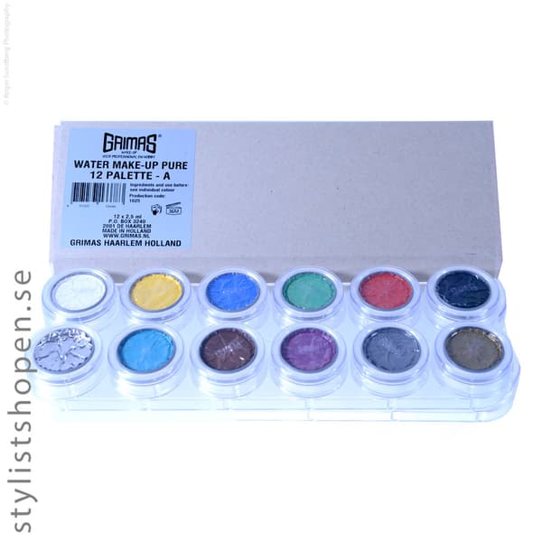 GRIMAS Water makeup - 12 färger Palett A