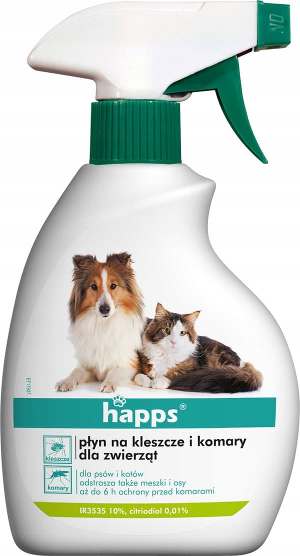 Mygge- og flåtvæske til dyr 200ml Happs