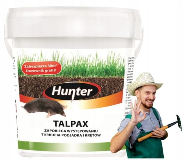 Hunter Ecological præparat mod muldvarpe og muldvarpe fårekyllinger 1,2 kg Talpax gødning