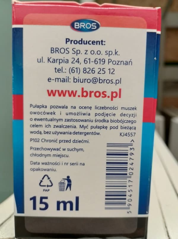 Hedelmäkärpästen ansa nestemäisellä houkuttimella