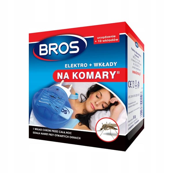 Elektromyggespray til kontakt + refills 10 stk.