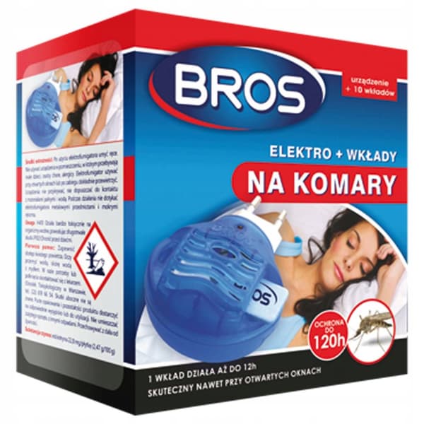 Elektromyggespray til kontakt + refills 10 stk.