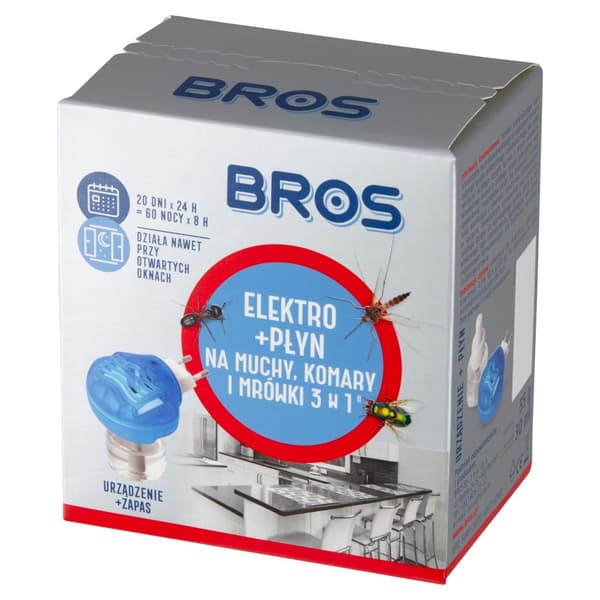 Elektrisk fumigator til fluer, myg og myrer 3 i 1 30 ml