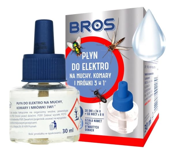 Elektronisk væske til myg, fluer og myrer 3 i 1 30 ml