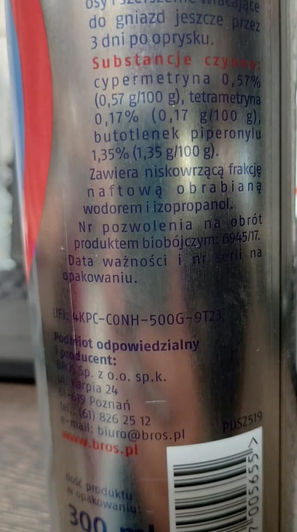 Brandslukker til hvepse og hvepse spray 300 ml op til 5 m