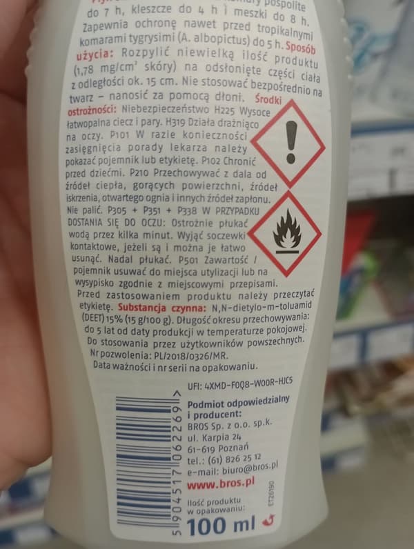 BROS Mygge- og Flåtvæske 100ml