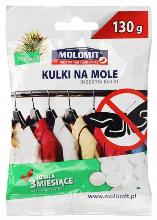 Mølkugler med fyrreduft, 130 g, mølafvisende middel