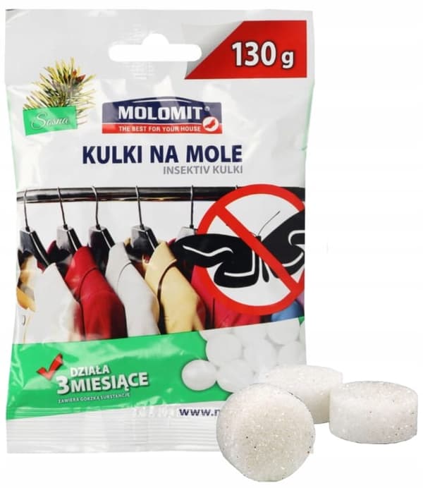 Mølkugler med fyrreduft, 130 g, mølafvisende middel