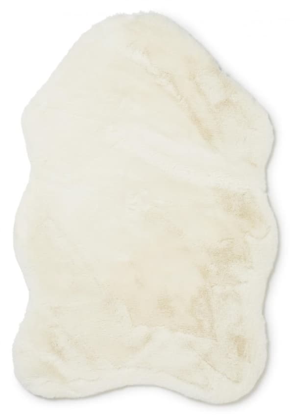 Skinnwille Fluffy Fäll, Ivory (Vit)