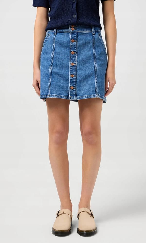 Wrangler JEANSKJOL MINIKJOL KORT JEANSKJOL MED ÖPPNING FRAM M
