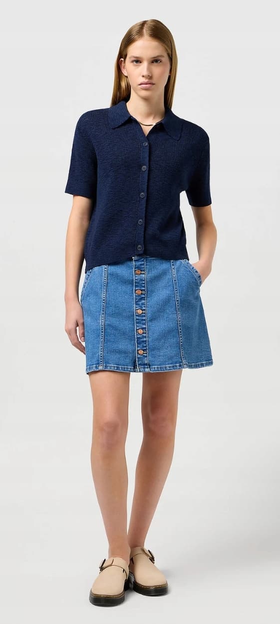 Wrangler JEANSKJOL MINIKJOL KORT JEANSKJOL MED ÖPPNING FRAM M