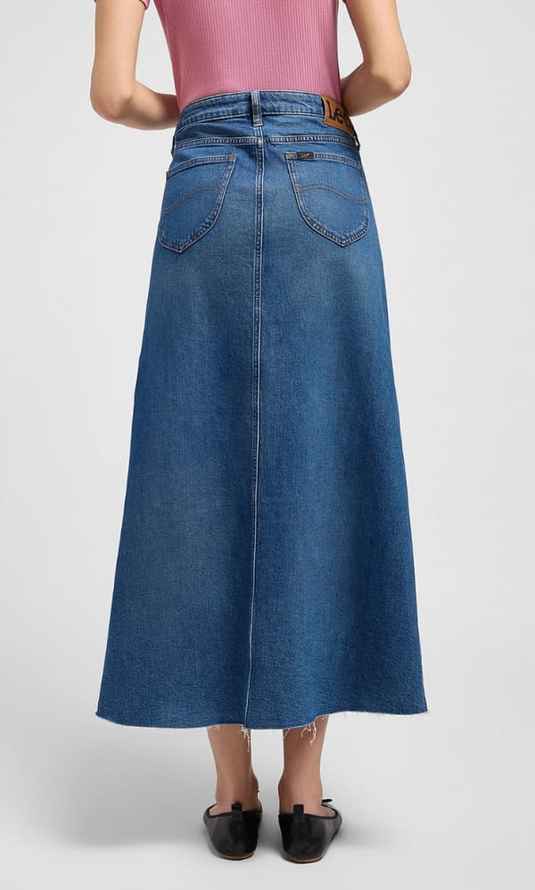 Lee MAXI SKIRT Waterfall LONG DENIM SKIRT ETURAUHO W27