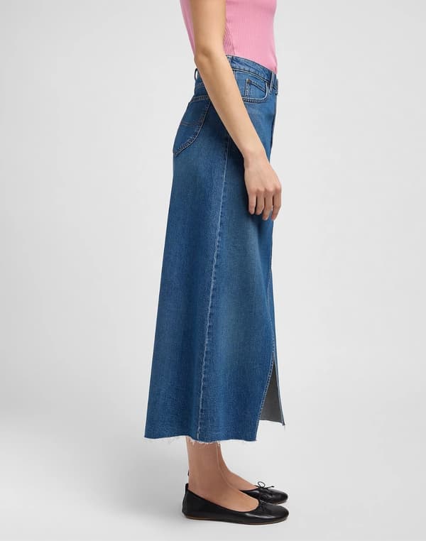Lee MAXI SKIRT Waterfall LONG DENIM SKIRT ETURAUHO W27