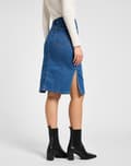 Pikkukuva 6 / 7: Lee SKIRT SLIM Calming Farkkuhame, sivuilla uurrettu, sininen, farkut, W30