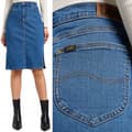 Pikkukuva 1 / 7: Lee SKIRT SLIM Calming Farkkuhame, sivuilla uurrettu, sininen, farkut, W30