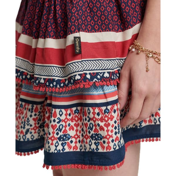 Superdry Nederdel Vintage Tiered Mini Rød M Kvinde