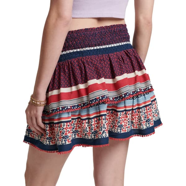 Superdry Nederdel Vintage Tiered Mini Rød M Kvinde