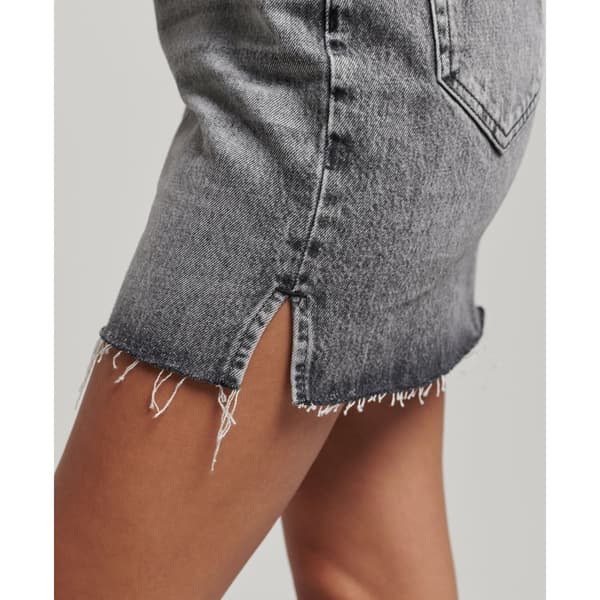Superdry Kjol Vintage Denim Mini Grå 26 Kvinna