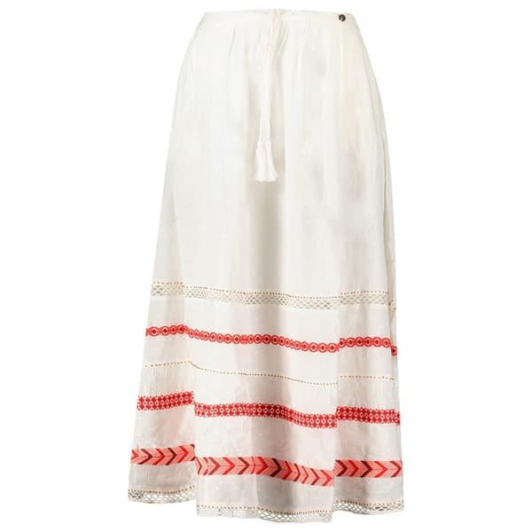 Superdry Kjol Vintage Emb Maxi Vit S Kvinna