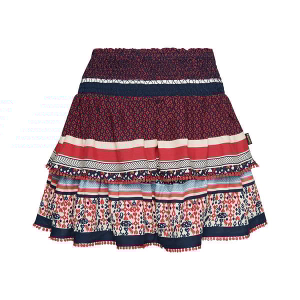 Superdry Kjol Vintage Tiered Mini Röd S Kvinna