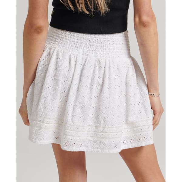 Superdry Nederdel Vintage Lace Mini Hvid L Kvinde