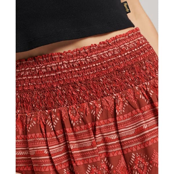 Superdry Nederdel Vintage Tiered Mini Rød XL Kvinde