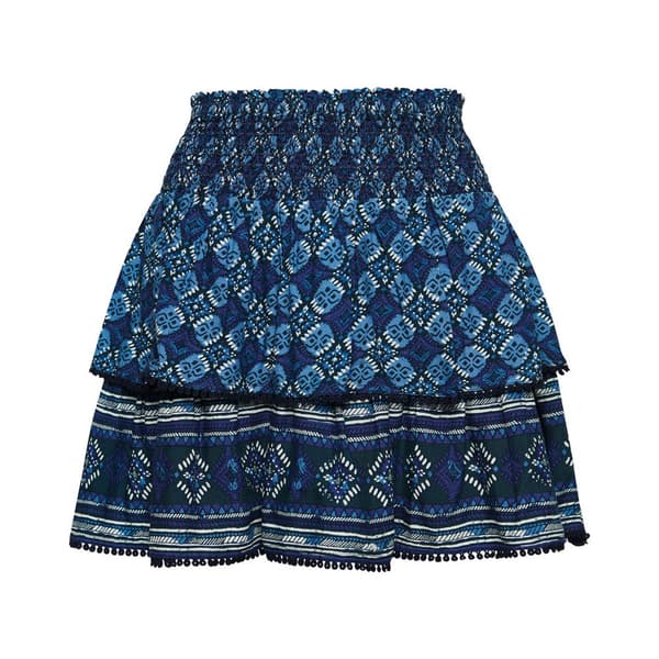 Superdry Kjol Vintage Tiered Mini Blå XL Kvinna