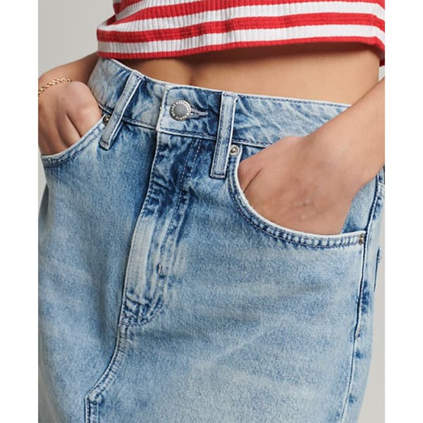 Superdry Kjol Vintage Denim Mini Blå 30 Kvinna