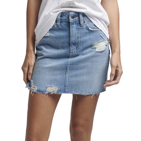 Superdry Nederdel Vintage Denim Mini Blå 28 Kvinde