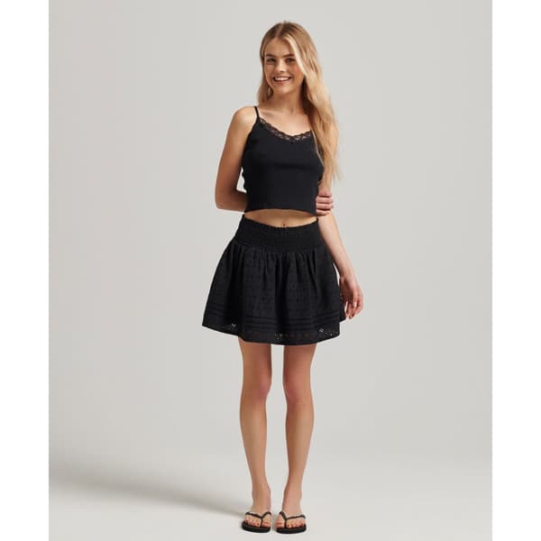 Superdry Kjol Vintage Lace Mini Svart XL Kvinna