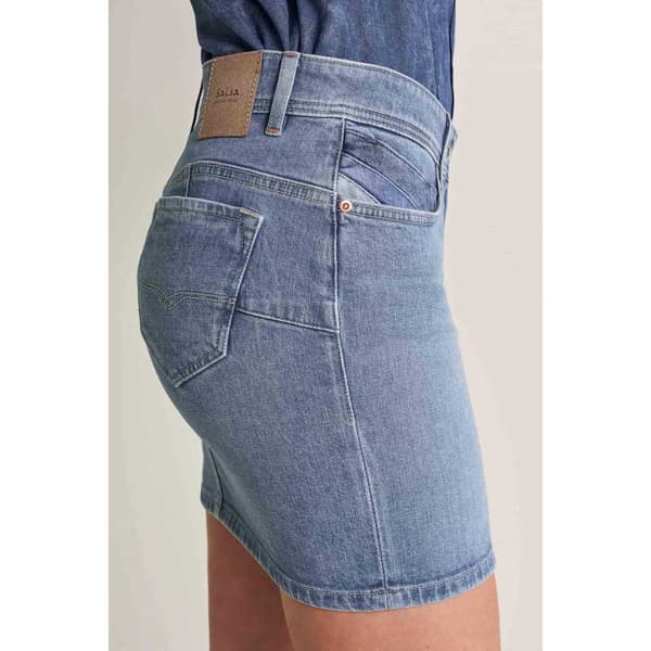 Salsa Jeans Nederdel Push Up Shape Up Denim Mini Blå 27 Kvinde