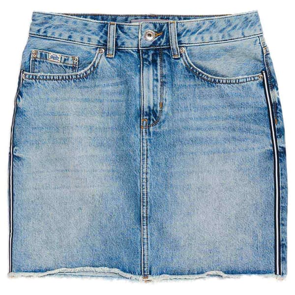 Superdry Kjol Denim Mini Blå 28 Kvinna