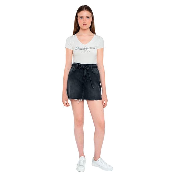 Pepe Jeans Med Bälteskjol Rachel Svart XS Kvinna