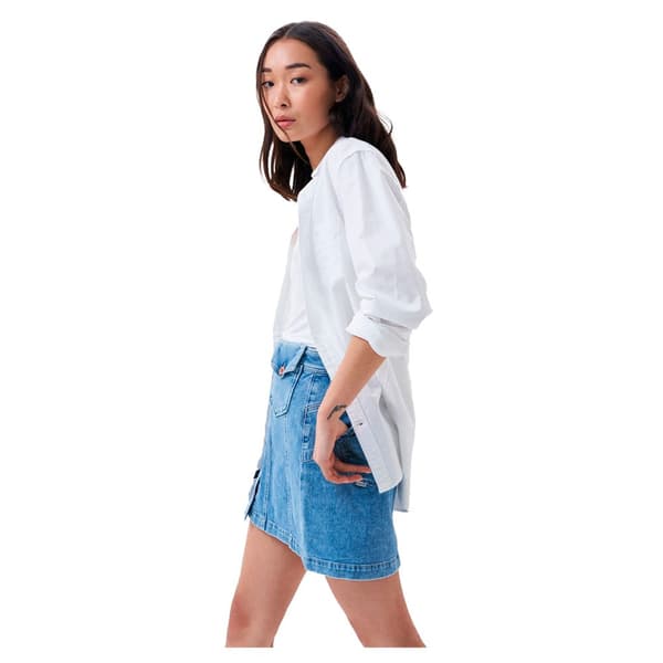 Salsa Jeans Denim Nederdel Push In Secret Glamour Buttons Blå 30 Kvinde