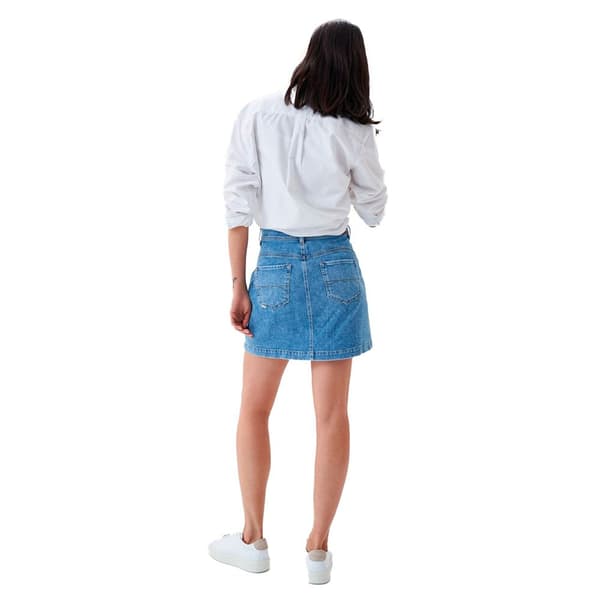 Salsa Jeans Denim Nederdel Push In Secret Glamour Buttons Blå 30 Kvinde