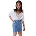 Miniatyrbillede 1 af 5: Salsa Jeans Denim Nederdel Push In Secret Glamour Buttons Blå 30 Kvinde