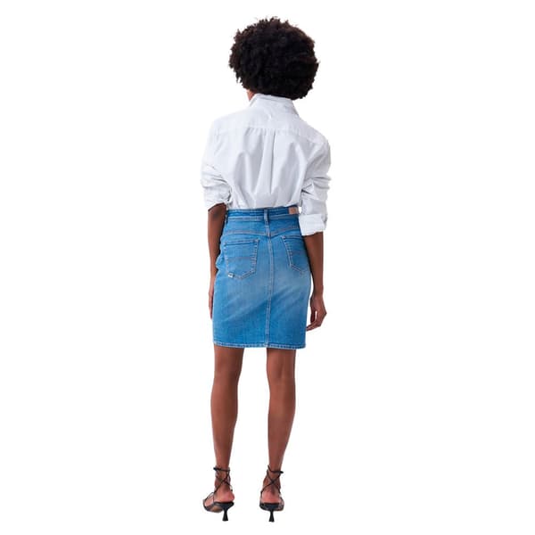 Salsa Jeans Midi Hame Push In Secret Glamour Denim Sininen 32 Nainen