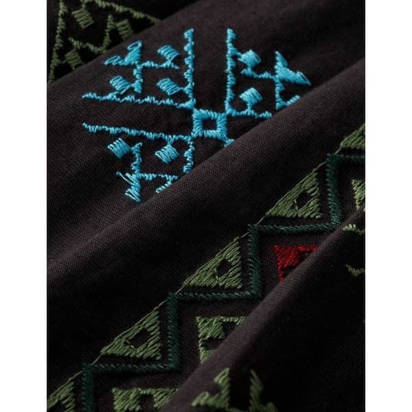 Scotch & Soda Midi Nederdel Geo Embroidered Sort L Kvinde